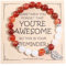 Ouubuuy 8mm perles de guérison pierre rose quartz poudre Zebra jade femmes bracelet, bracelet pendentif pierre gemme, Chakra Yoga Pierre cristal bracelet, bracelet couple/amitié/partenaire (Type-H)