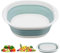 hzbaiyi Collapsible Washing Up Bowl, Portable Wash Basin Silicone Plastic Basket Multipurpose Outdoor Travel Basin Camping Sink, Portable Multifunctional for Camping Travel Kitchen（4-5L）