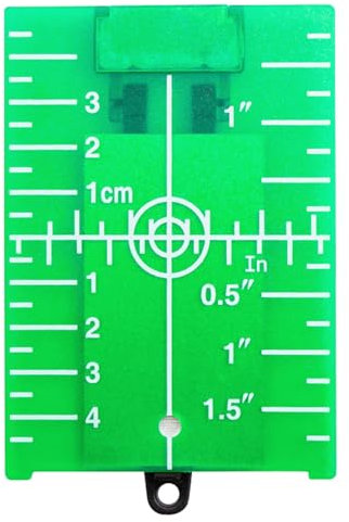 Placa Láser Verde, Tablero de Destino láser Verde, Objetivo láser con Reflectores, con Pata para Medidor de Nivel Láser, placa de Tarjeta de Destino Láser de piso Magnético plegable