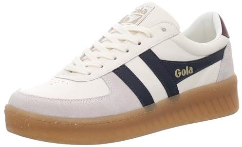 Gola Unisex Grandslam Elite Sneaker, Off White/Navy/Burgundy/Gum, 44 EU