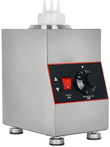 LANNADD 220v Saucenwärmer, Edelstahl Elektrischer Saucenspender Soßenerhitzer, 650ml Elektrischer Soßenspender Brot- und Käsesaucenwärmer Geeignet für Alle Arten Von Saucen