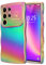 LCHULLE for Samsung Galaxy S23 Ultra Case,Cute Wave Frame Curly Shape Love Heart Phone Case for Women Girls,Luxury Plating Shockproof Protection Cover for Samsung S23 Ultra,Colourful Dark Purple
