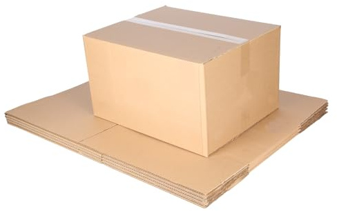 Moving Boxes. Heavy Duty Removal Shipping Boxes. Cardboard Corrugated Box. 50x40x28cm, 55 Litres Box Mailers. (5)