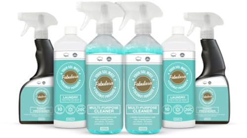 Fabulosa Home Cleaning Essential Bundle Vegan Animal Cruelty Free Cleaner Coconut Paradise | 8Pcs Wax Melt