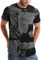 comefohome Mens T-Shirts Graphic Fashion Tshirt UK Casual Short Sleeve Tee Tops Hipster Hip Hop T Shirts Cool Shirt Grey S