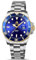 LN LENQIN Herrenuhren 30M Wasserdicht Edelstahlband Uhr für Männer Quarz Analog Uhren Herren Luxus Armbanduhren (Gold Blau)