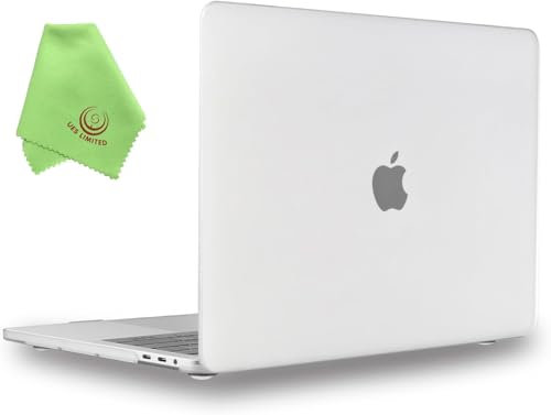 UESWILL Compatible with MacBook Pro 16 inch 2019 2020 Model A2141 with Touch Bar & USB-C, Smooth Matte Hard Shell Case Cover + Microfibre Cleaning Cloth, Frosted Clear