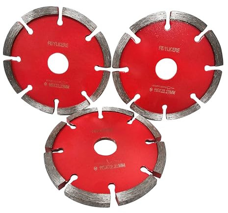 Fidylicere Diamond Mortar Rake Disc 115mm/4.5 Mortar Masonry Joint Raking Blade for Angle Grinders, Repointing Raker Tool for Fast Removal of Old Mortar and Brickwork pointing (3)