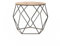 MYWIRE® Couchtisch Sanna - großer runder Couchtisch aus Holz & Metall, Ø 44 cm, Industrial Design, robuster Beistelltisch für Wohnzimmer (Schwarz)