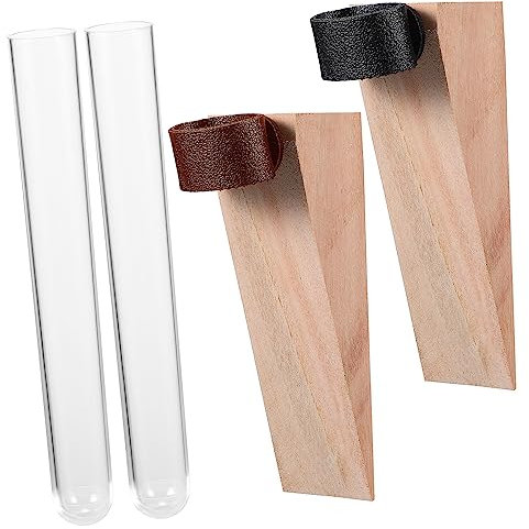 Ciieeo 2Er Set Kunststoff Hydroponische Reagenzglas Vase Mit Wandhalterung Für Zimmerpflanzen Ableger Und Hängevasen Wohnaccessoires