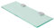 Mooche Glasregal-1 Set – 38x13cm Klarglasplatte (transparent) + Zinklegierung-2.6cm Klemmhalter (Chrom) für Wandmontage, inkl. Bohrset, ideal für Badezimmer & Wohnraum