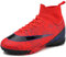 VTASQ Scarpe da Calcio per Ragazzi in Erba Artificiale, Scarpe da Ginnastica per Interni ed Esterni, Scarpe da Calcio, Unisex Rosso 34EU