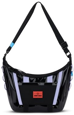 Johnny Urban Crossbody Bag Damen Herren Schwarz Lila - Liv - Umhängetasche im Halbmond Stil - Moon Bag - Tasche mit Verstellbarem Gurt - Wasserabweisend