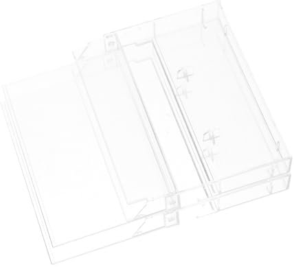 MUCKLILY Kassetten Aufbewahrungsbox Kassettenhalter Kassetten Organizer Kassettenhalter Kassettenhülle Kassettenaufbewahrung Kassettenanzeige Audiobandhülle Transparent 2 Stück