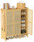 unho Bamboo Shoe Cabinet Large: 5-Tier Shoe Storage Unit with 3 Rattan Doors, Freestanding Shoes Rack Organizer for Hallway Bedroom Entryway