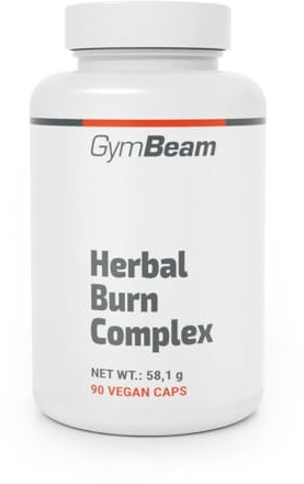 GymBeam Herbal Burn Complex - Bruciagrassi Termogenico con Sinefrina, Cromo e Tè Verde - Supporto Metabolismo e Gestione Peso - Vegano - 60 Capsule