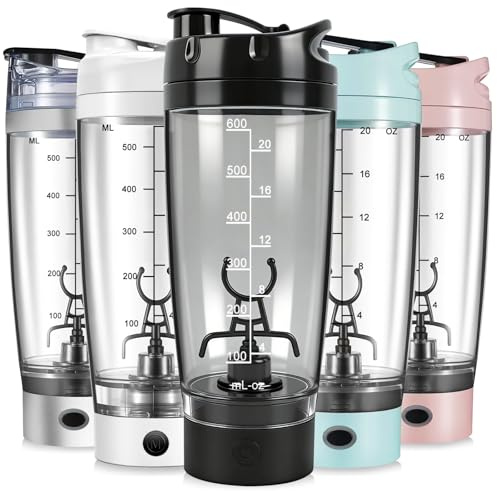 HNCY 600 ml Electric Protein Shaker, Electric Protein Shaker, USB Rechargeable Protein Mixer, BPA Free - Black