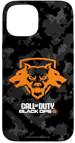 Hülle für iPhone 15 Call of Duty Black Ops 6 Cerberus Logo Camo FPS Video Game