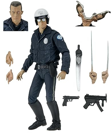 NECA Official-Terminator 2 Ultimate T-1000 Black, Ultimate 7 Action Figure