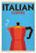 artboxONE Poster 30x20 cm Städte Retro Italian Coffee hochwertiger Design Kunstdruck - Bild Retro Design Italian