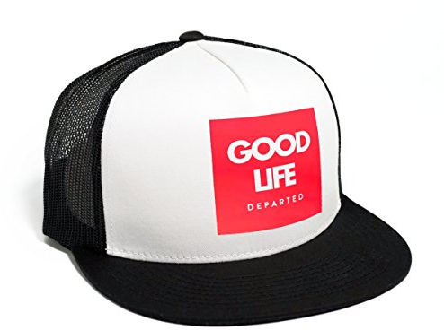 DEPARTED Herren Mesh Trucker Hat mit Print/Aufdruck - Snapback Cap - No. 63, Black/White