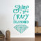 Wandaufkleber/Wandaufkleber, Motiv Pink Floyd Shine on You Crazy Diamond, türkis, Medium (255 x 545mm)