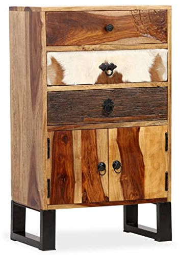 vidaXL Sideboard Sheesham Holz Massiv Palisander 50x30x86cm Kommode Highboard