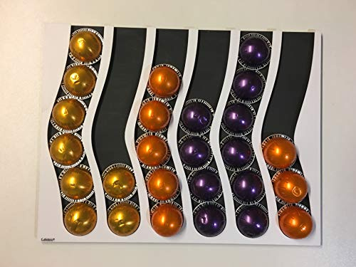 Cafedeco distributeur porte capsules compatible capsules VERTUO et compatible DOLCE GUSTO V6N 42x33x1cm