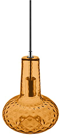 LEDVANCE Vintage Edition 1906, Deckenleuchte mit E27 Sockel, Oranges Glas, Ohne Leuchtmittel, Carved Pendant Pear