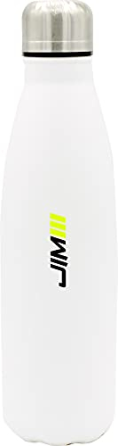 JIM Fitness Borraccia Termica Allenamento, Gioventù Unisex, White, 500ML, Acciaio inossidabile
