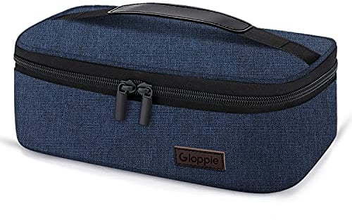Gloppie Thermotasche Klein, Kühltasch Lunch Tasche Lunchtasche Leichte Picknicktasche Mittagessen Isoliertasche für Arbeit und Schule (Indigo Blau)