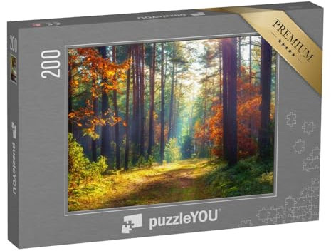 puzzleYOU: Puzzle 200 Teile „Herbstliche Naturlandschaft“ – aus der Puzzle-Kollektion Flora, Natur, Pflanzen, Blumen & Pflanzen, Himmel & Jahreszeiten