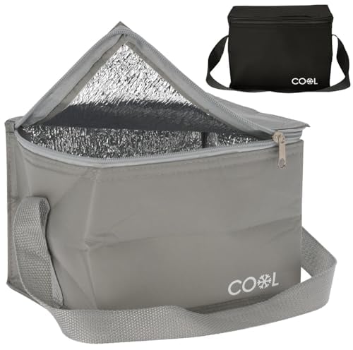 GEEZY Insulated Cool Bag - 10L Durable Polyester Carrier for Fresh Food & Drinks On-The-Go - Leakproof, Fully Insulated Interior - Adjustable Strap & Strong Zipper - Ideal for Beach, Picnic