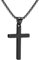 RWQIAN Kreuzkette Herren Kreuz kette Schwarz 24 Edelstahl Jungen Anhänger Kreuz Halskette Schmuck für Damen