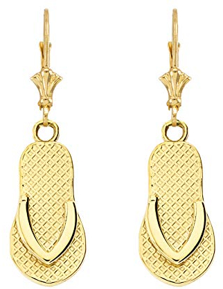 Flip Flop Ohrringe in 9 Karat Gelb gold