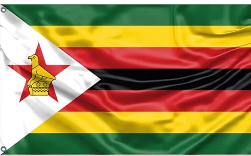 Bandiera dello Zimbabwe | Stampa dal design unico | Made in EU (90 x 150 cm)