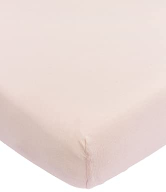 Sábana Bajera Meyco Baby Uni para la Cuna (sábana Jersey Suave, Transpirable, Dimensiones: 70 x 140 cm, Accesorios para bebés, Rosa Suave