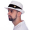 HEYANN Chapeau Paille Homme Blanc XL Fedora Chapeau de Paille Homme Panama pour Homme et Femme en Trilby Fedora Chapeau Panama avec Ruban en Tissu Roll Up Chapeau d'été (Blanc, XL)
