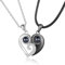 jewelora Necklace with Picture Inside Personalized Photo Projection Necklace Couple Necklace Gifts for Women Girlfriend Mom Daughter Birthday Anniversary Memorial Gift (Black&Silver)