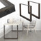 ML-Design 2er Set Tischbeine 80x72 cm, Dunkelgrau, pulverbeschichteter Stahl, Vierkantprofilen, Industriedesign, Metall Tischkufen Tischuntergestell Tischgestell Möbelfüße, für Esstisch & Schreibtisch