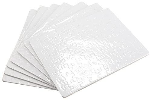 Veenewy Leeres Sublimations-Puzzle, 10 Stück, DIY Craft A5 Puzzle für Sublimationstinte