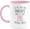 quotedazur - Mug Cadeau Chef - Je Ne Suis Pas Parfaite Mais Je Suis Chef - Tasse Cadeau Chef Femme - Rose/Céramique
