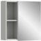 xonox.home Badezimmer Copa Spiegelschrank Badspiegelschrank Spiegelschränke fürs Bad Badspiegelschrank Front Spiegelfläche Korpus hellgrau Nb.,ca.55x55x17cm mit Ablage