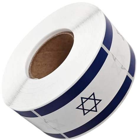 DIYEAH Israel-Flaggen-Aufkleber 1 Rolle Patriotische Aufkleber Selbstklebende Israel-Etiketten Journal- Für Wasserflaschen Scrapbooking Auto-Stoßstangen
