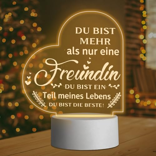 LED Acryl Nachtlicht Lampe, Geschenk für Freundin, Geburtstag Weihnachten | Freundinnen Geschenkideen für Geburtstag, Weihnachten und Erntedankfest, LED Acryl Nachtlicht Lampe, Geschenk für Freundin