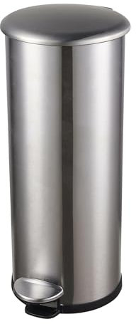 helit H2406600 - Abfalleimer „the zinc“ 20 Liter, Mülleimer Edelstahl, Treteimer mit verzinkten und flammhemmenden Innenbehälter