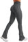 ZAAYO Flared Invisible Scrunch Leggings Damen Schlaghose Damen Push Up Sport Leggings Hohe Taille Bootcut Gym Yoga Workout Leggings Asphaltasche M