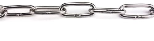 Marwotec Edelstahlkette Rundstahlkette Kette Edelstahl DIN763 Gliederkette Eisenkette Schweißkette Edelstahl Werkstoff 1.4401Materialstärke 3mm - 5mm wählbare Länge 5-30 Meter (3mm, 30.0, Meter)