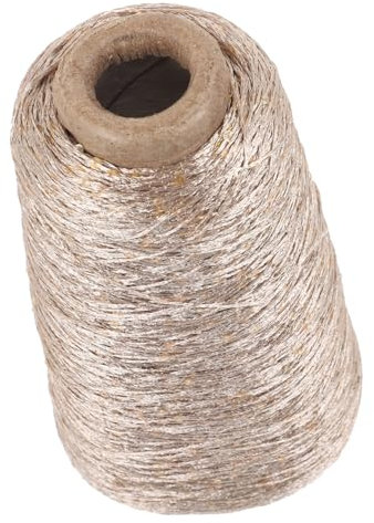 HOODANCOS 100g Filato Cotone Glitter Set Gomitoli Dorati Per Uncinetto Maglieria e Lavori Manuali Filato Metallizzato Con Paillettes Per Cappelli Sciarpe e Accessori Te