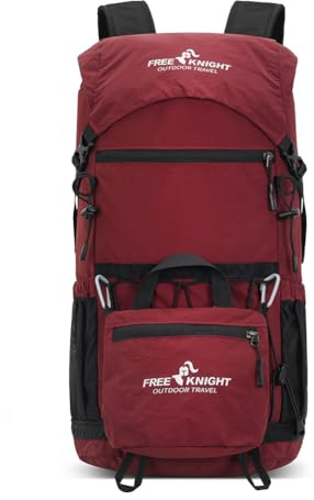 Bseash Leichter Wanderrucksack, 30 l, Outdoor-Sport, wasserdicht, Reisetasche, Tagesrucksack für Radfahren, Klettern, Skifahren (Rot)